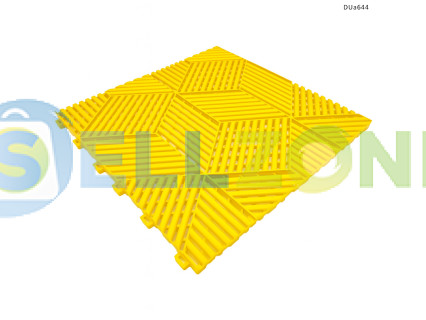 Πλακάκι PVC για αρθρωτά δάπεδα γκαράζ – κίτρινο τρισδιάστατο σχέδιο – DUa644